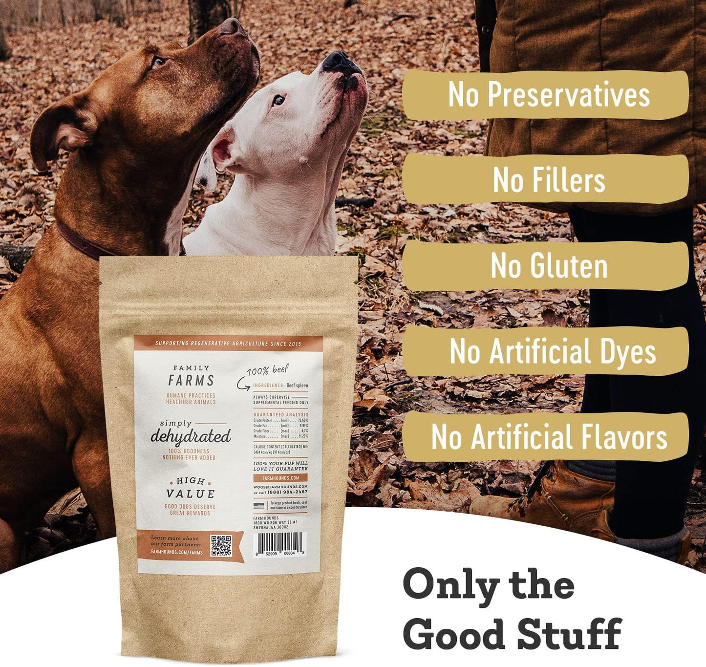 Farm Hounds - Beef Spleen - Premium Natural Beef Spleen Jerky For Dogs - Made From 100% Humanely Raised Cattle - Organ Treat - Great For Training & Treats - No Added Fillers - Made in USA -4oz -1 Pack