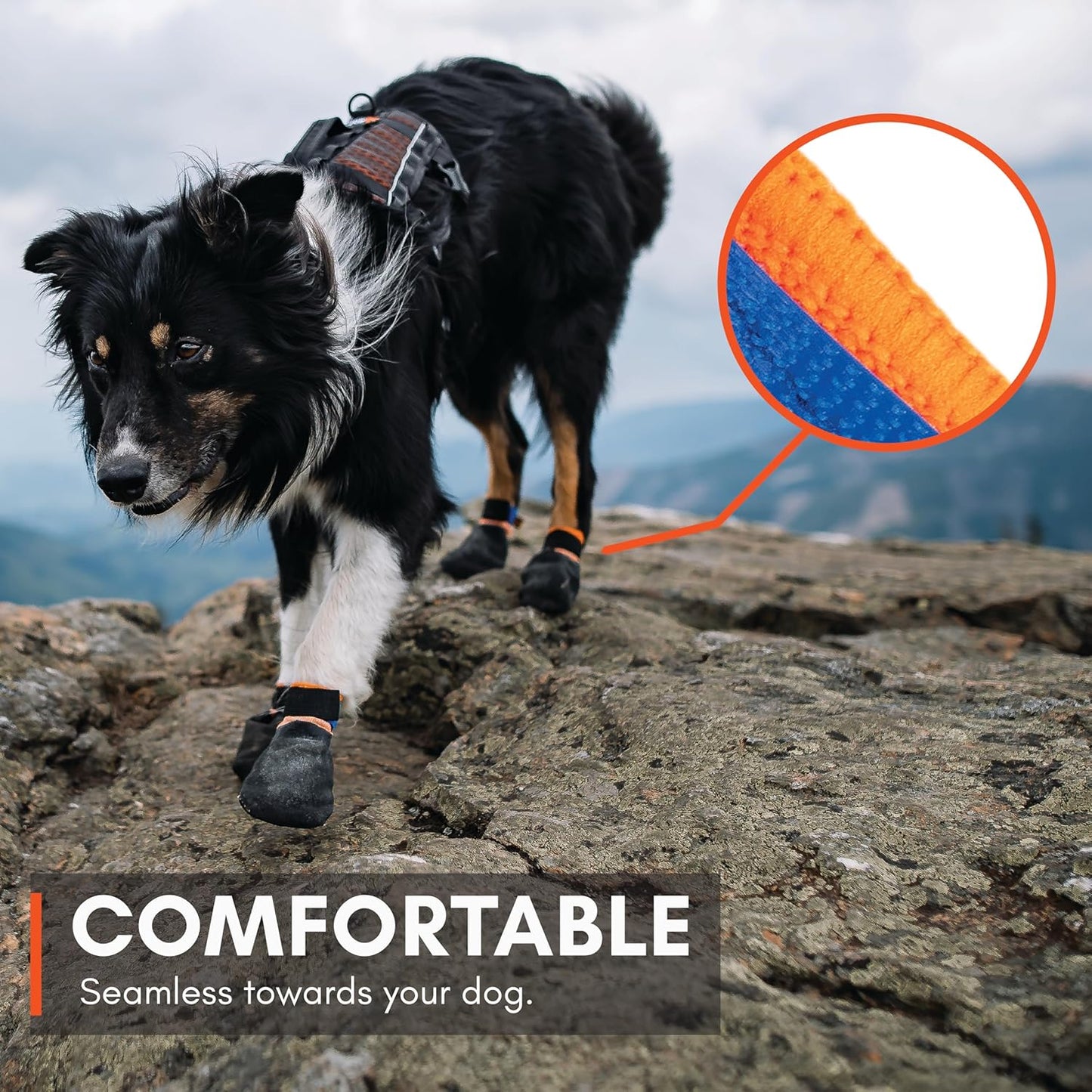 Non-stop dogwear Protector Booties, 4-Pack of Dog Booties for Hot Pavement and Rough Surfaces with Anti-Slip, Waterproof and Comfortable for Small Dogs