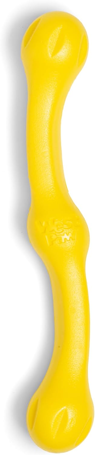WEST PAW Zogoflex Echo Zwig Squeezy Dog Fetching Stick – Bouncy, Hollow, Squishy Interactive Toy for Puppies, Large Dogs – Floatable Stick, Lightweight Chewy Toy for Catch – 13.75” Dandelion Yellow
