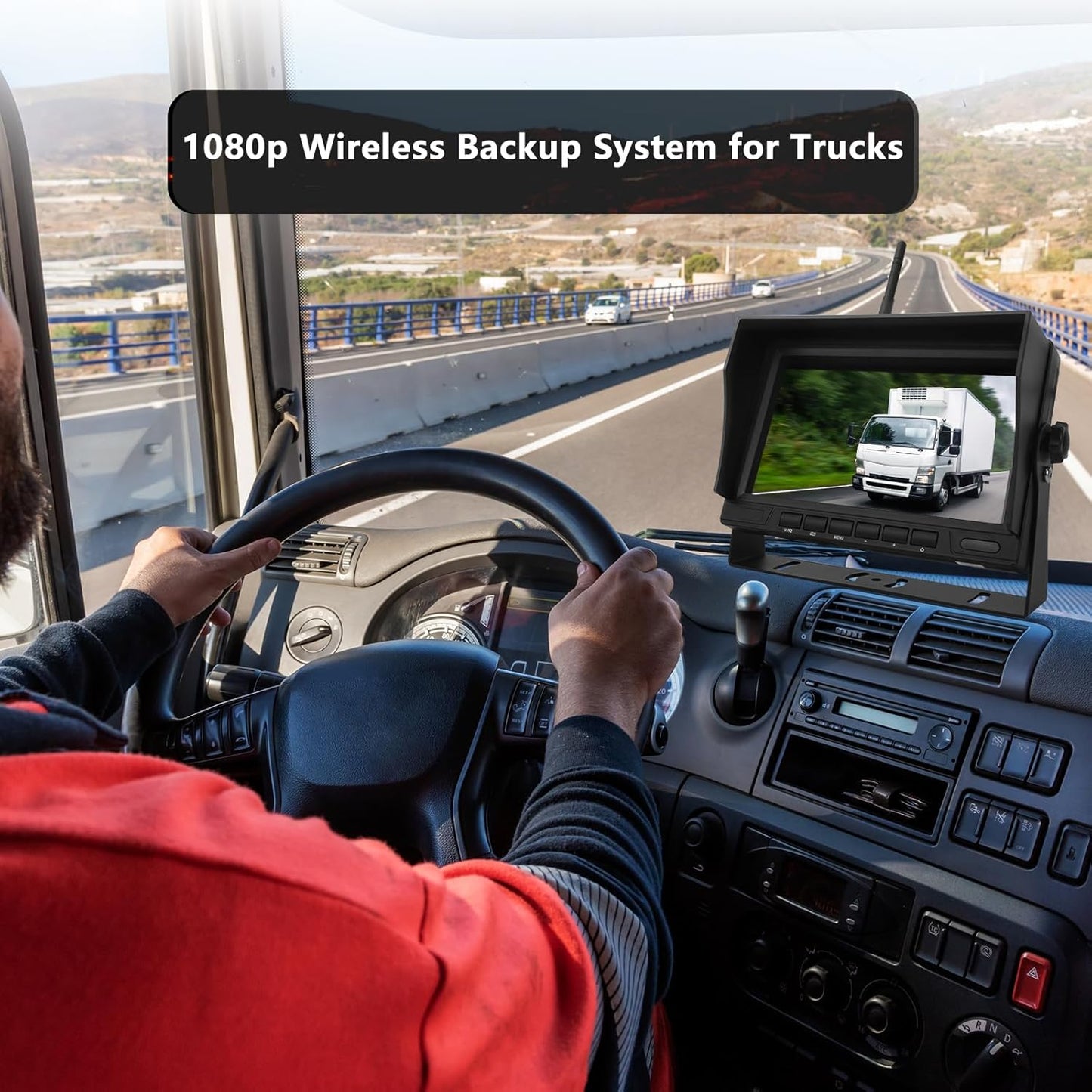 Wireless Backup Camera with Screen, Rear View Mirror Camera 1080P, Night Vision and Waterproof IP68 for RV Trailer Trucks - Tulakeey