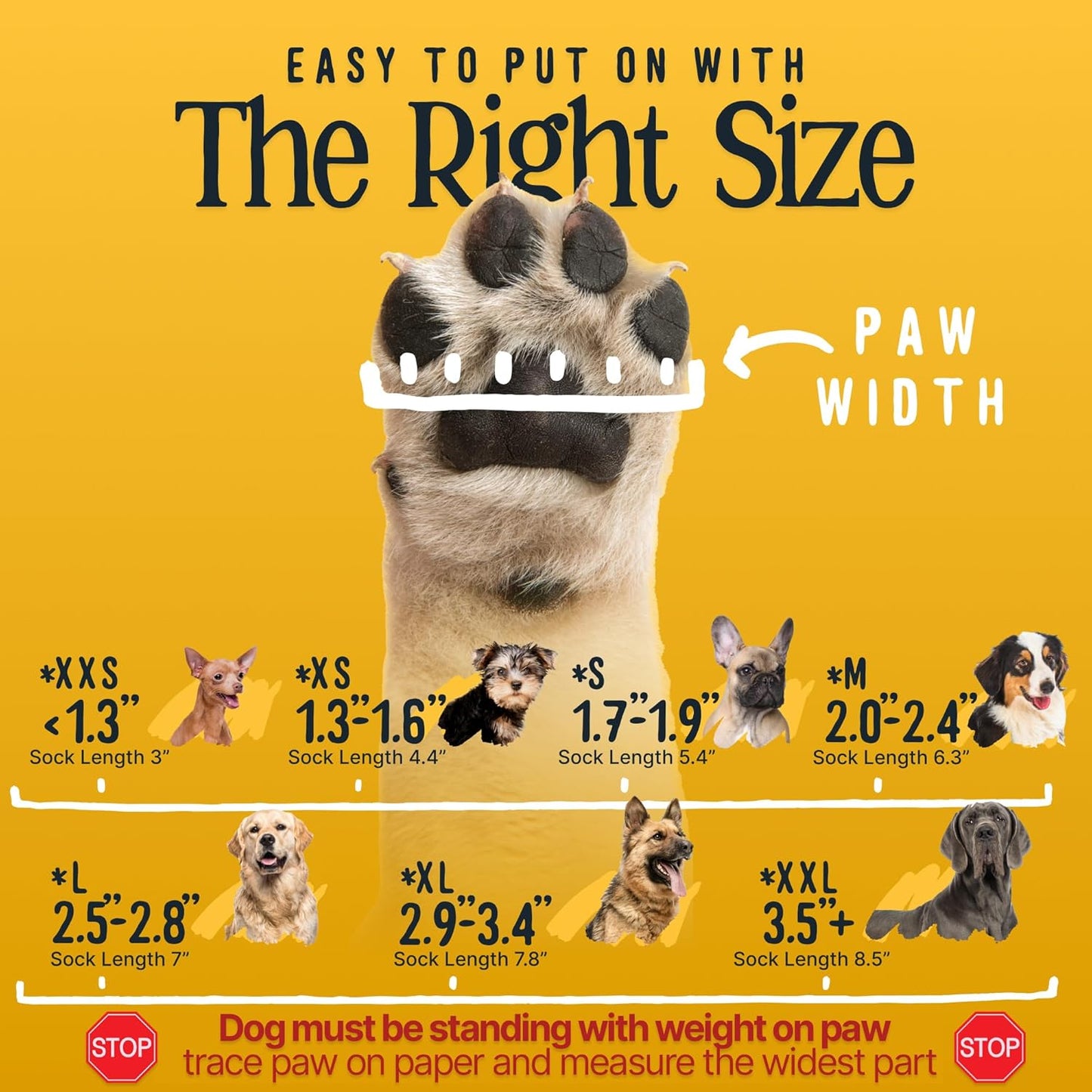 DOK TigerToes Premium Non-Slip Dog Socks for Hardwood Floors - Extra-Thick Grip That Works Even When Twisted - Prevents Licking, Slipping, and Great for Dog Paw Protection - Size Small